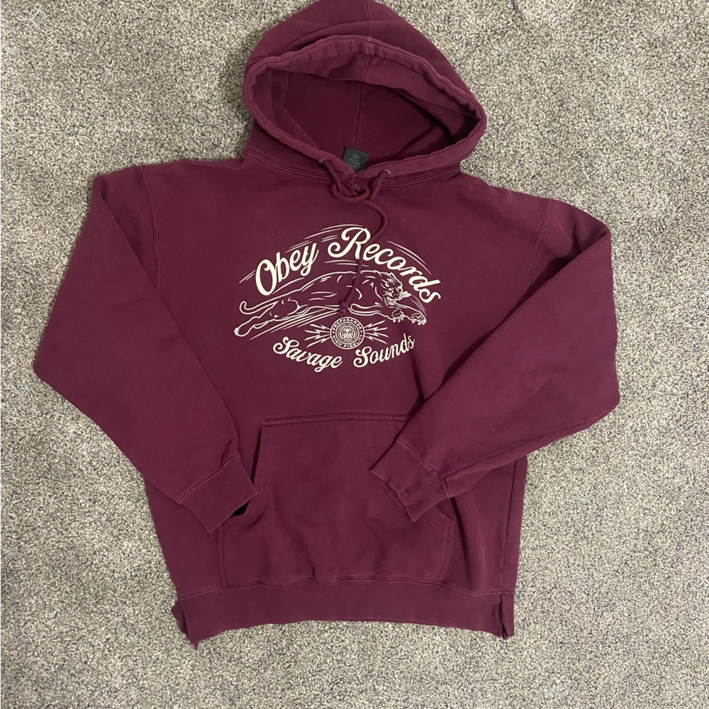 Obey Kids Burgundy Hoodie